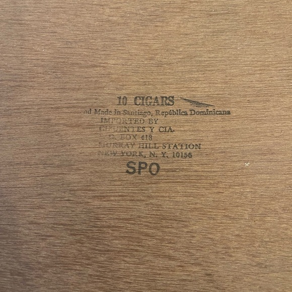 Vibrant Yellow and Blue Cigar Box with Decorative Emblem - Picture 2 of 9